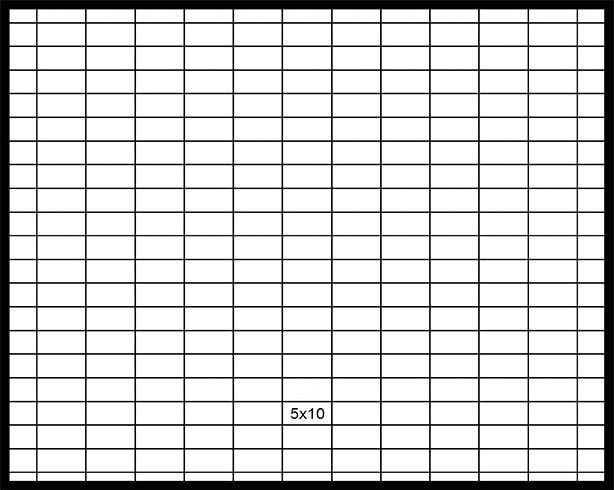 5×10 Stacked Running Bond 5x10 Stacked Running Bond