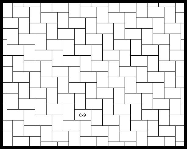 6×9 90° Herringbone 6x9 90° Herringbone