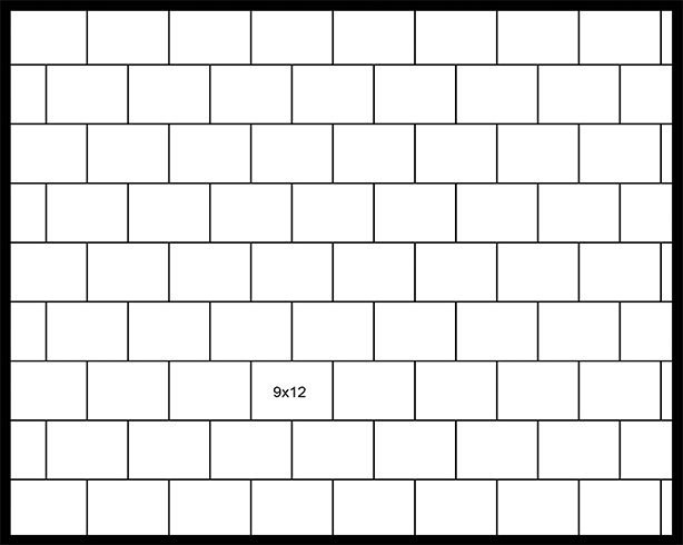 9×12 Staggered Running Bond 9x12 Staggered Running Bond